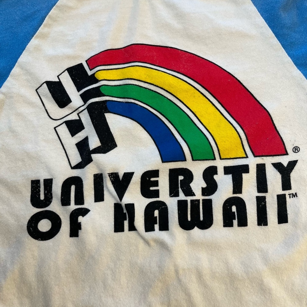 Chip & Pepper University of Hawaii Raglan Shirt - Blue and White-L - Picture 9 of 10